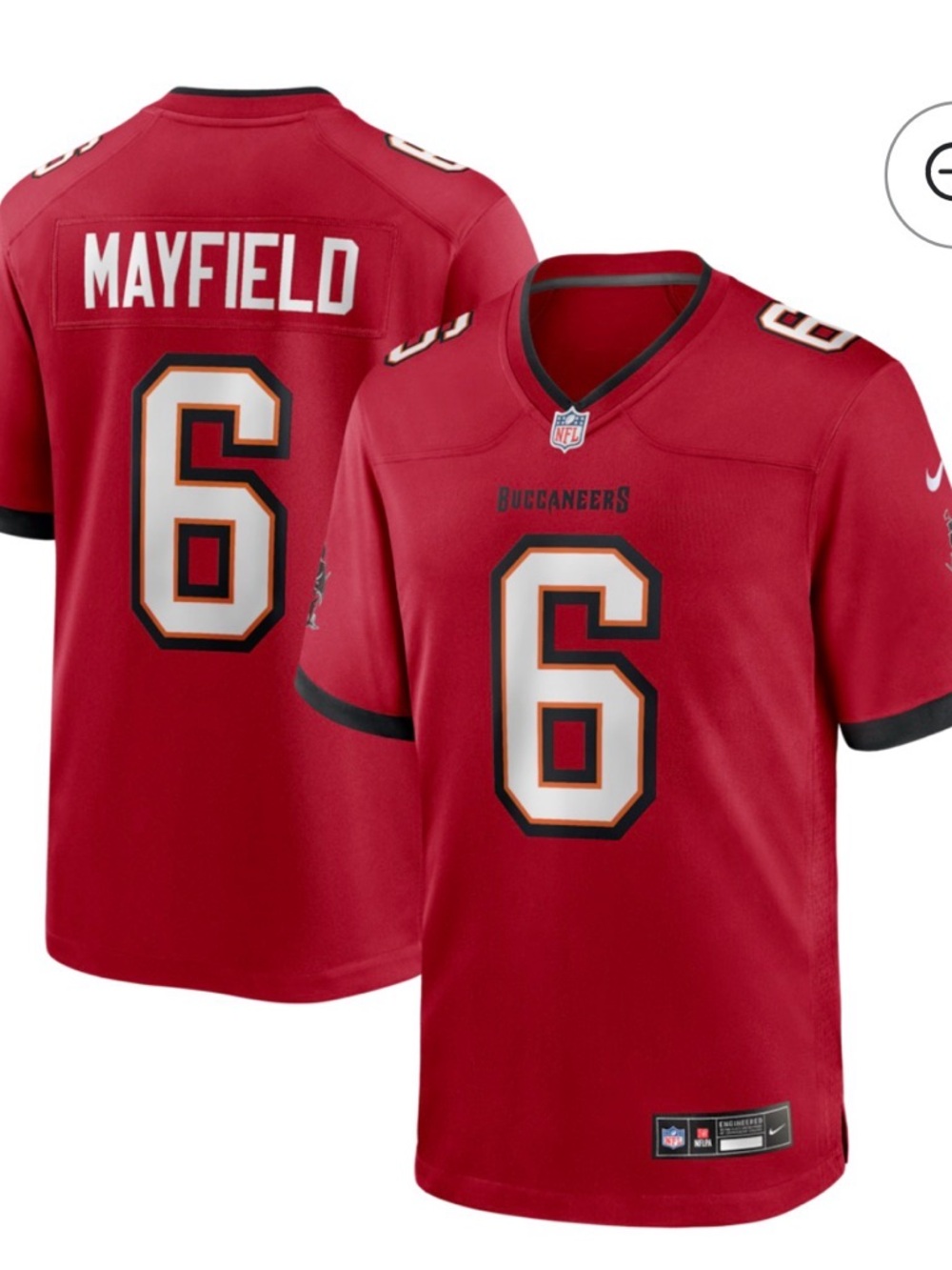 Men’s Tampa Bay Buccaneers Baker Mayfield Nike Red Team Game Jersey